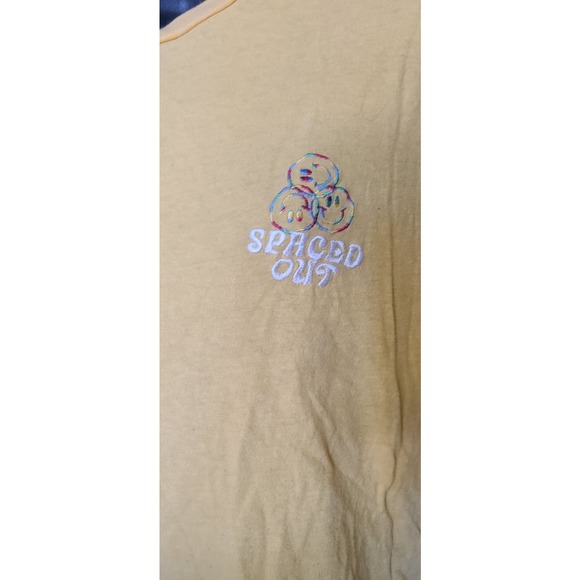 Pacific sun yellow bright tee tshirt spaced out PS/Basic L - Picture 2 of 4